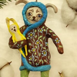 Woodland Bunny and Friend Ornament