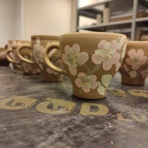 Sakura Bloom Hand-painted Clay Mug