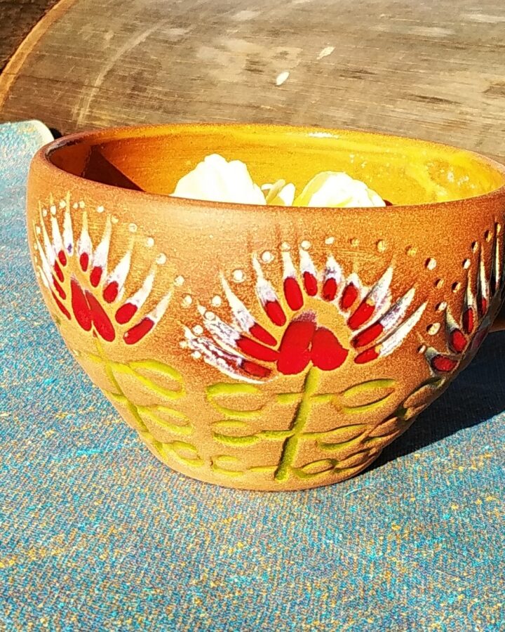 Rustic Floral Delight Ceramic Mug