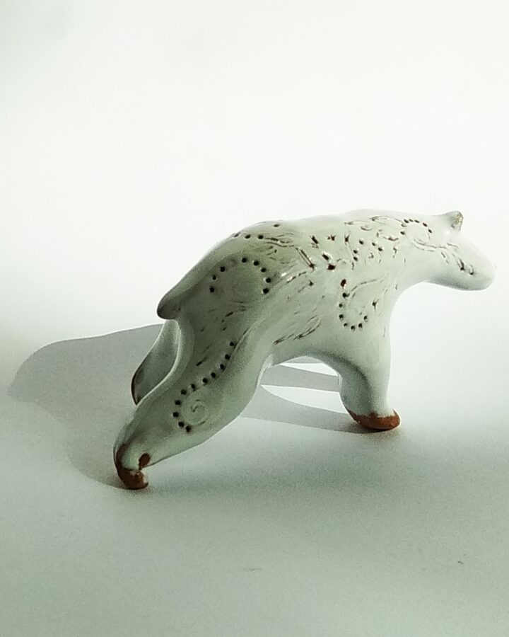 Whimsical Dotted Bear Figurine