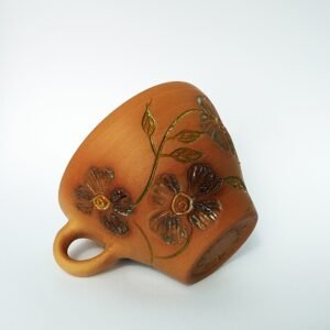 Artisan Terracotta Blossom Mug