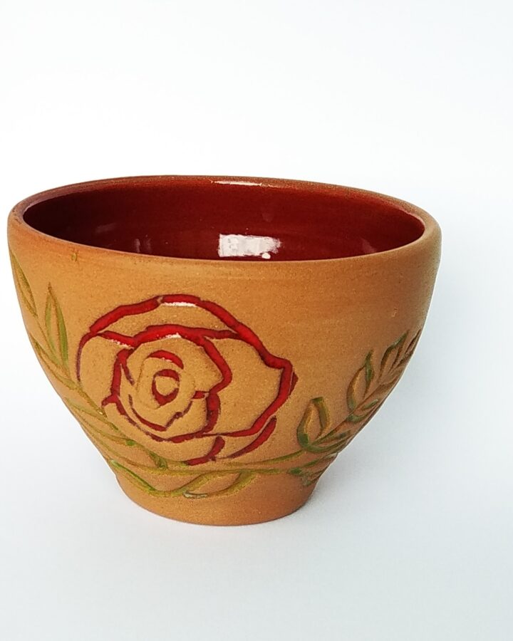 Rose Garden Terracotta Bowl