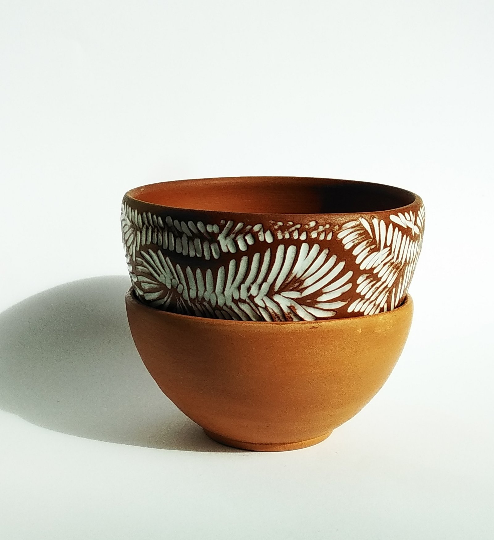 Earthen Fern Carved Bowl