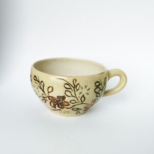 Earthy Bloom Hand-painted Mug