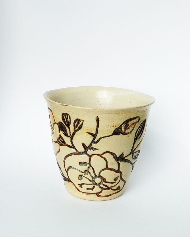 Earthen Bloom Ceramic Tumbler
