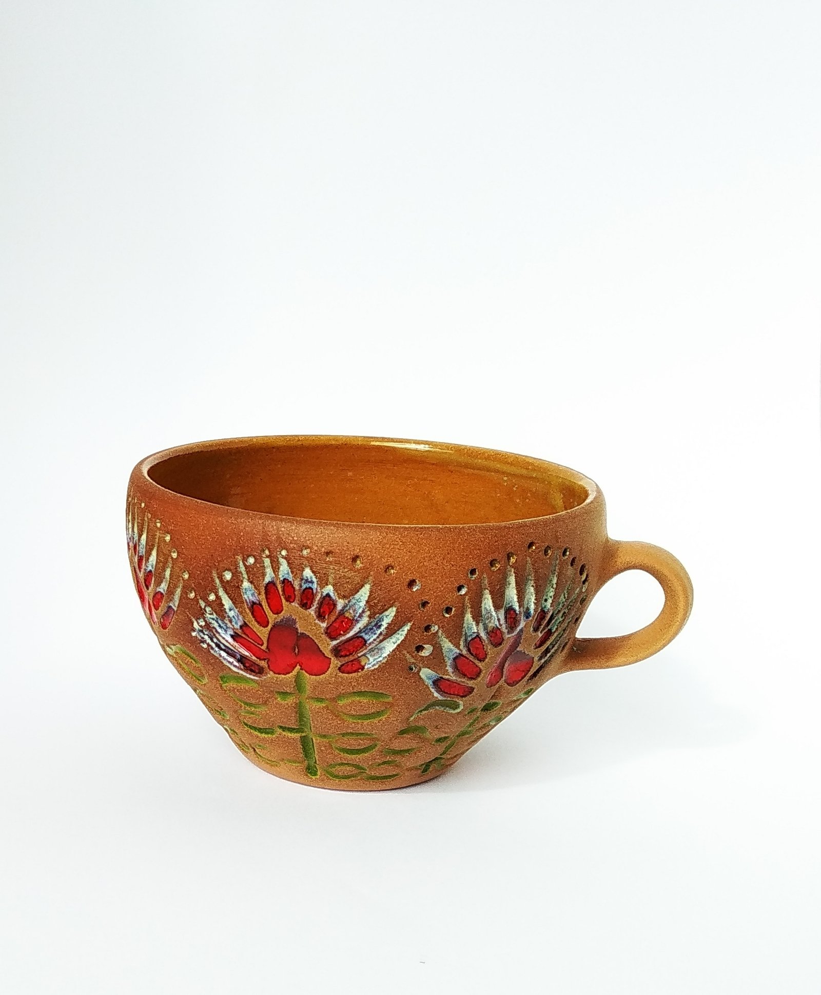 Rustic Terra Cotta Bloom Mug