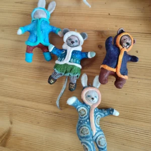 Charming Forest Mouse Winter Ornament