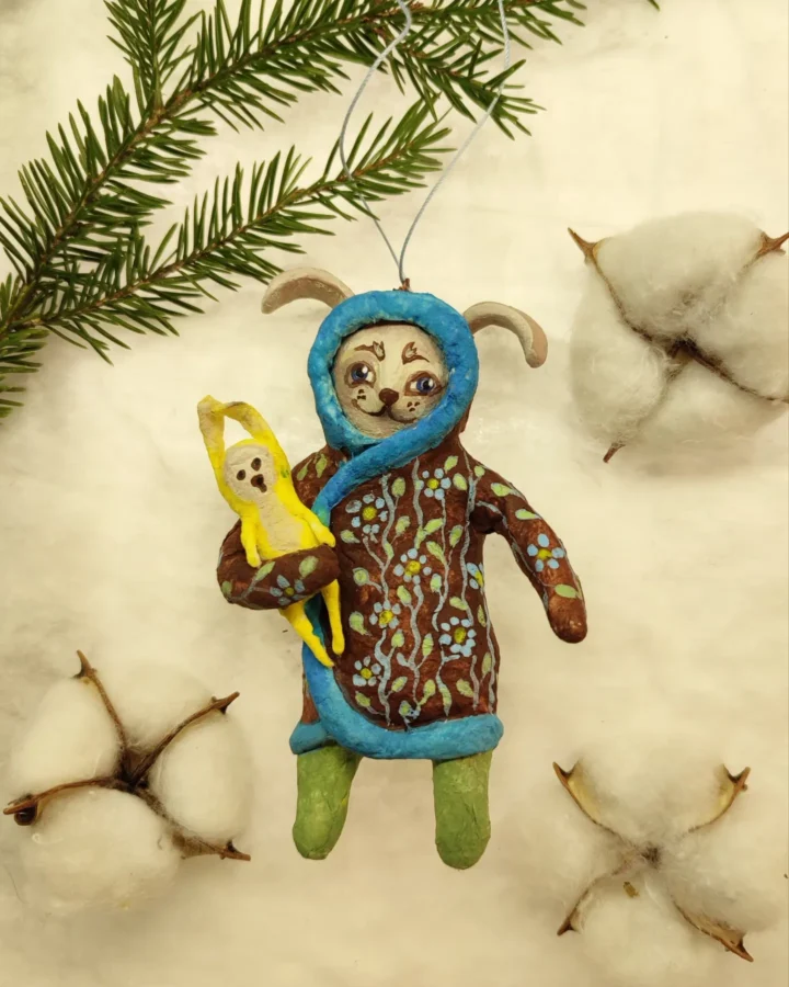The Storyteller's Rabbit Ornament