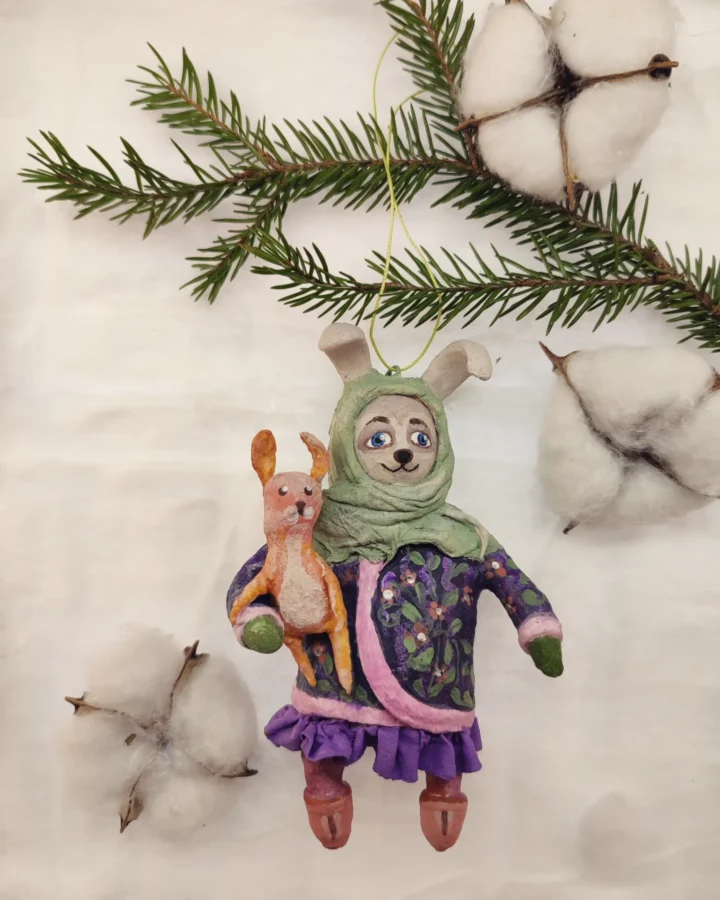 Enchanted Forest Bunny & Fox Ornament