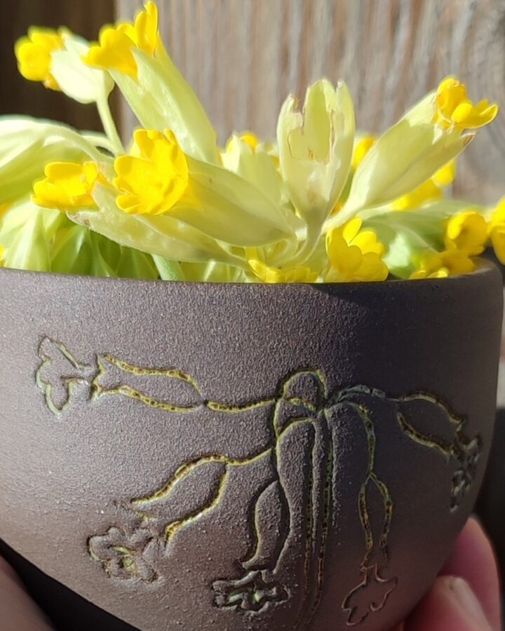 Earthenbloom Carved Bowl