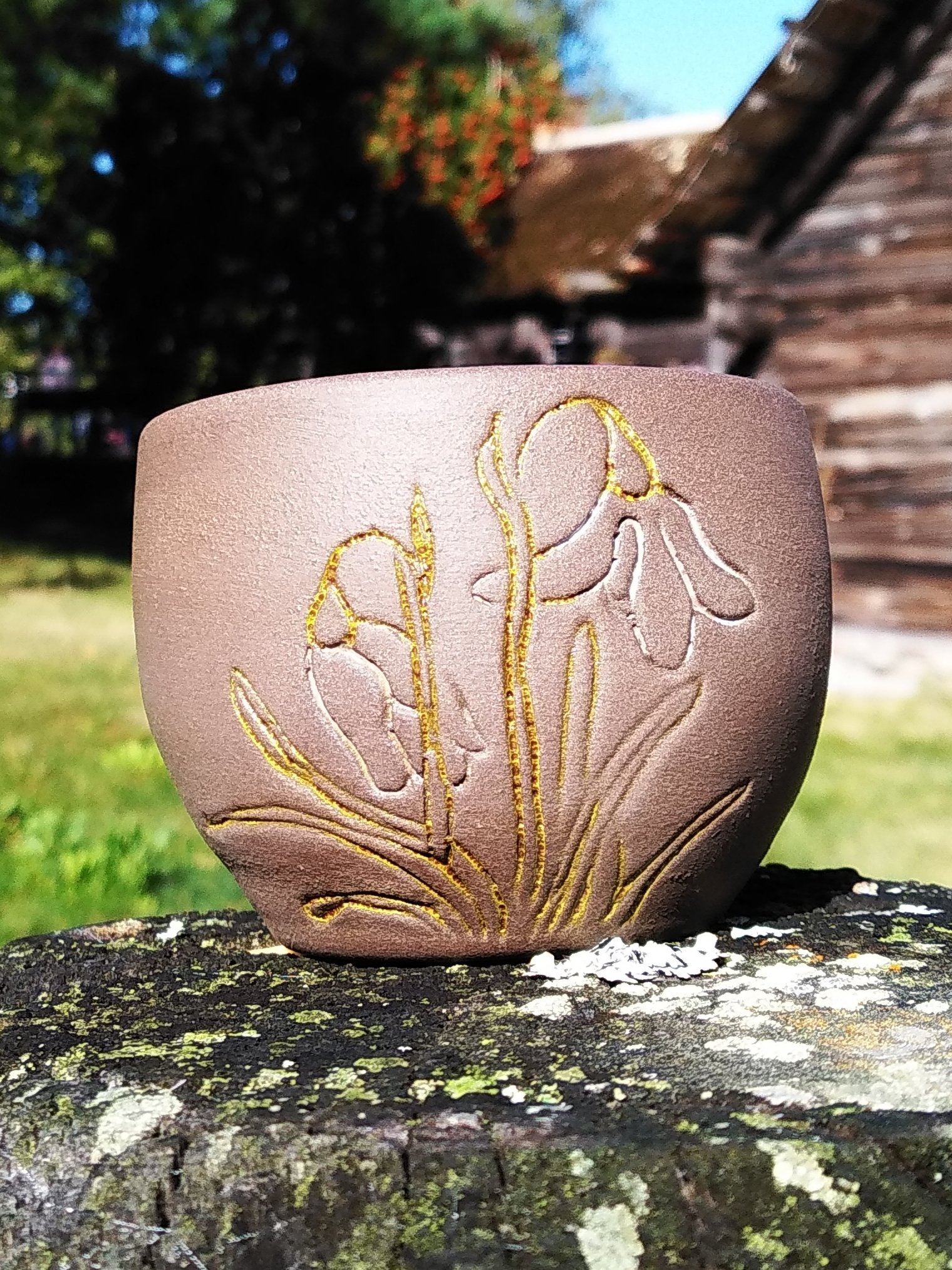 Golden Bloom Tea Cup