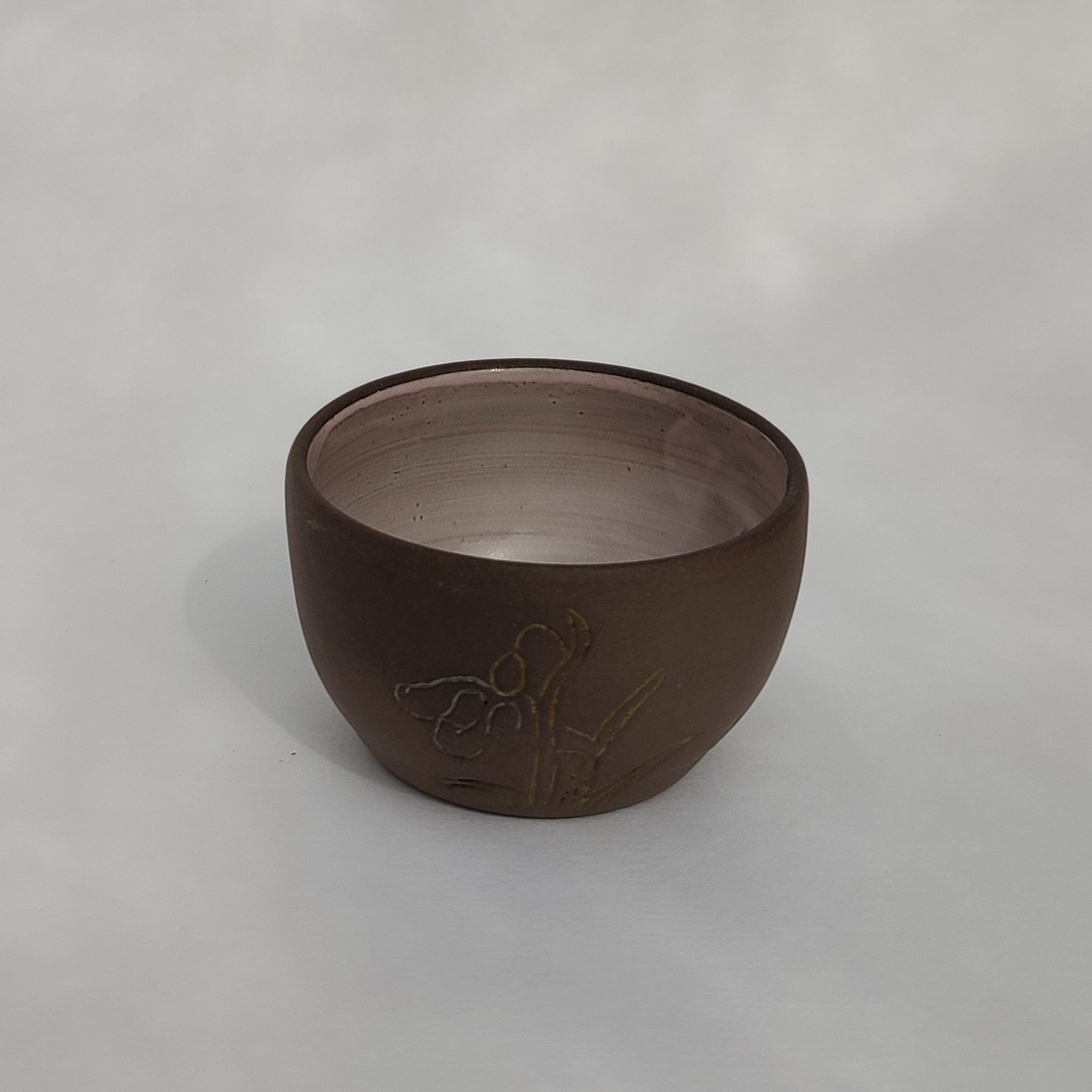 Earthen Bloom Carved Bowl