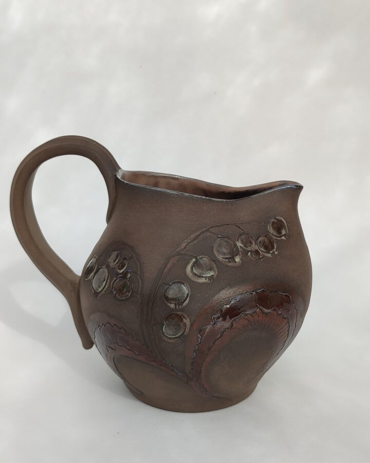 Earthen Berry Glazed Pitcher