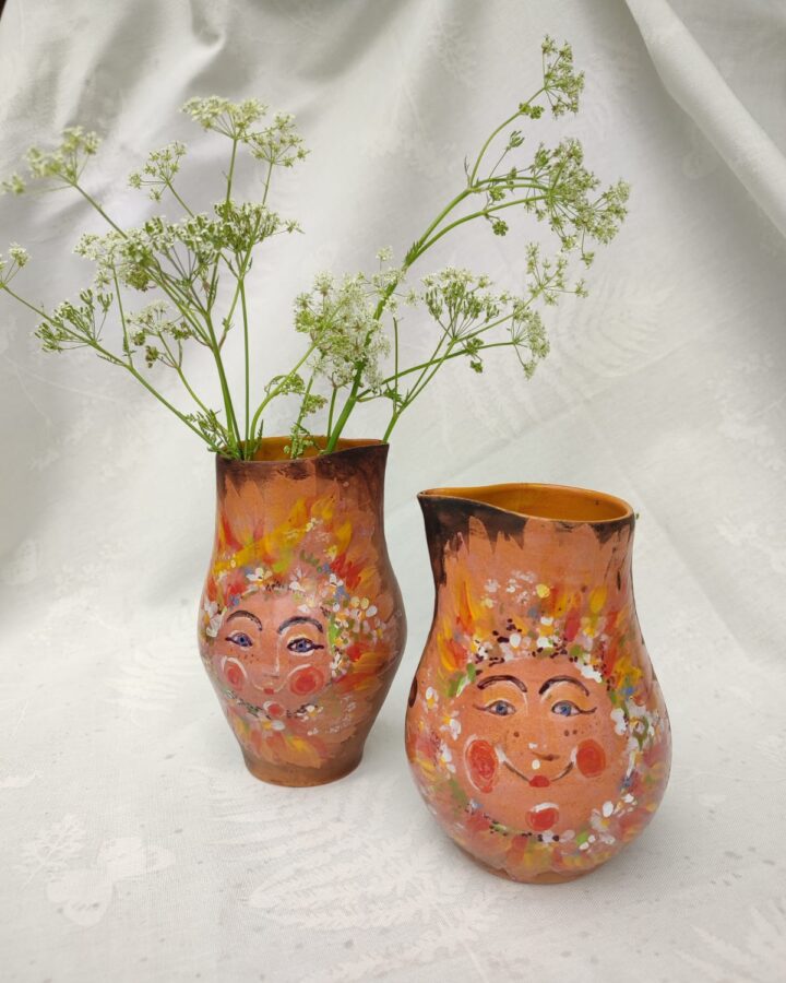Sunny Soul Mates Terracotta Vases