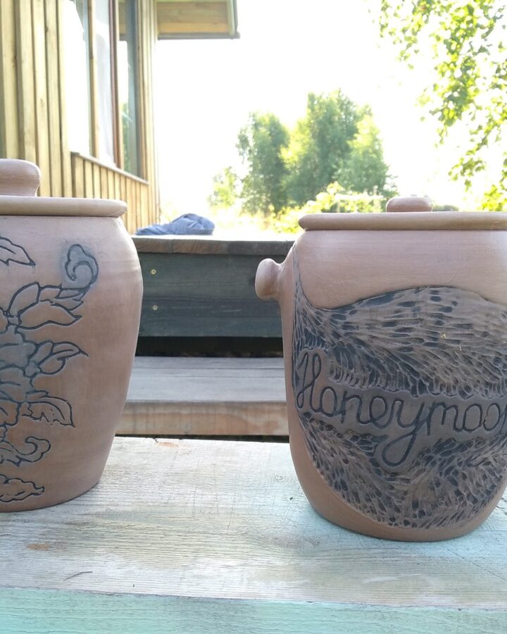 Floral Honeycomb Jar Set