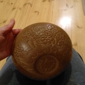 Floral Carved Earth Bowl