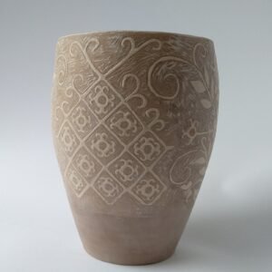 Earthen Scrollwork Vase