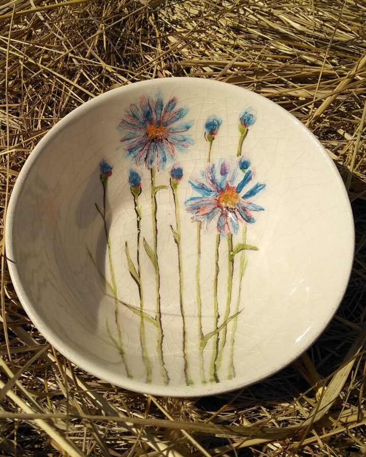 Meadow Bloom Crackle Bowl