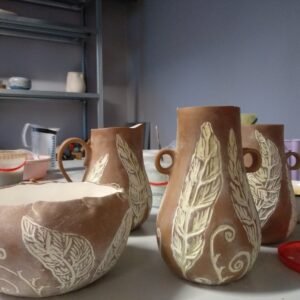 Earthen Whispers Handled Vase