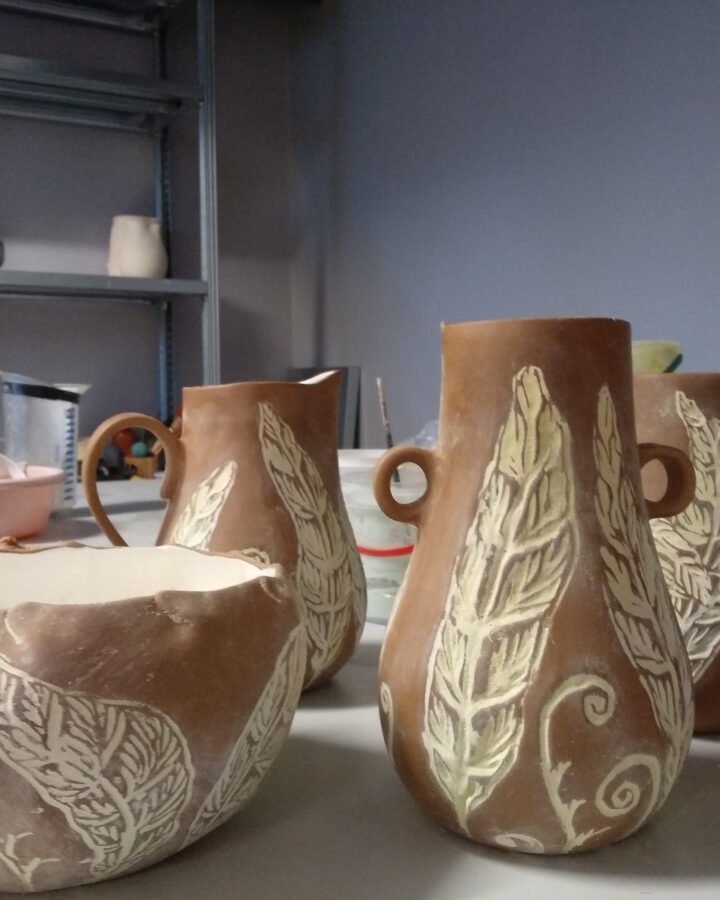 Earthen Whispers Handled Vase