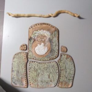 Nature's Embrace Ceramic Wall Hanging