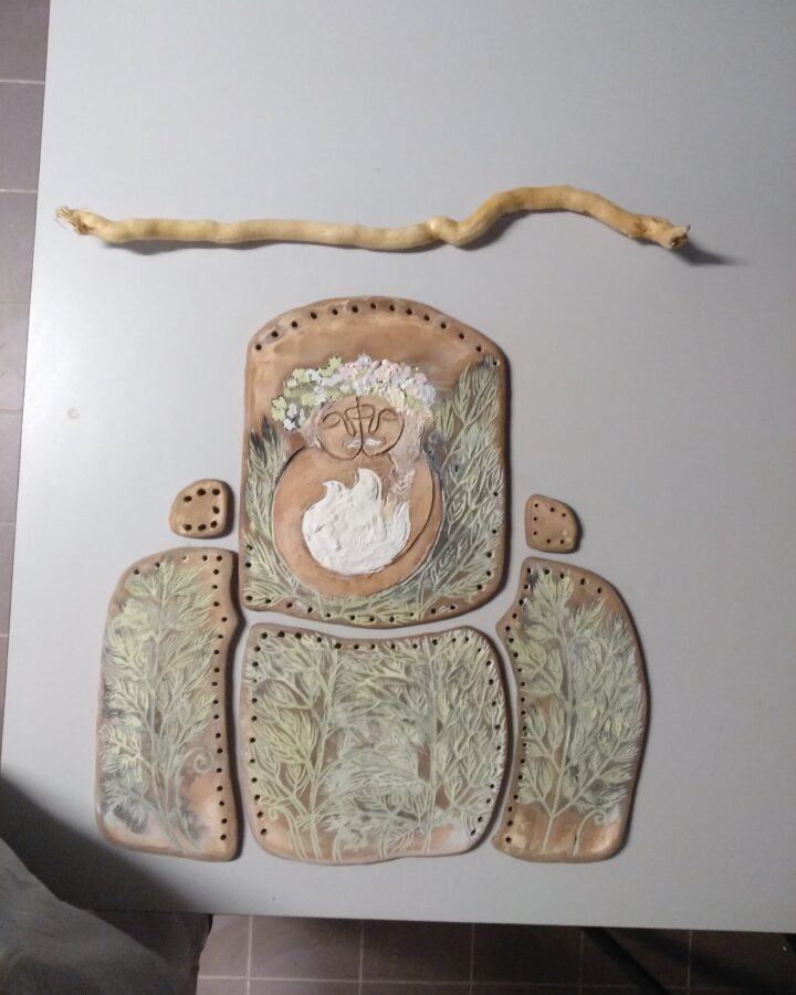 Nature's Embrace Ceramic Wall Hanging