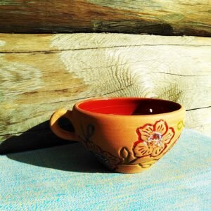 Rustic Floral Terracotta Mug