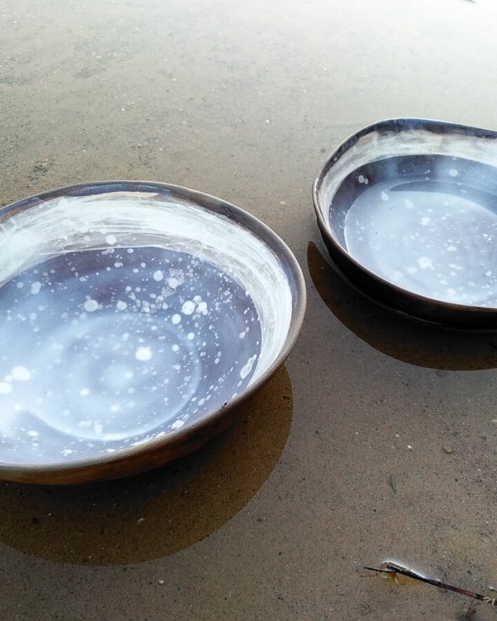Lunar Speckle Serving Bowl