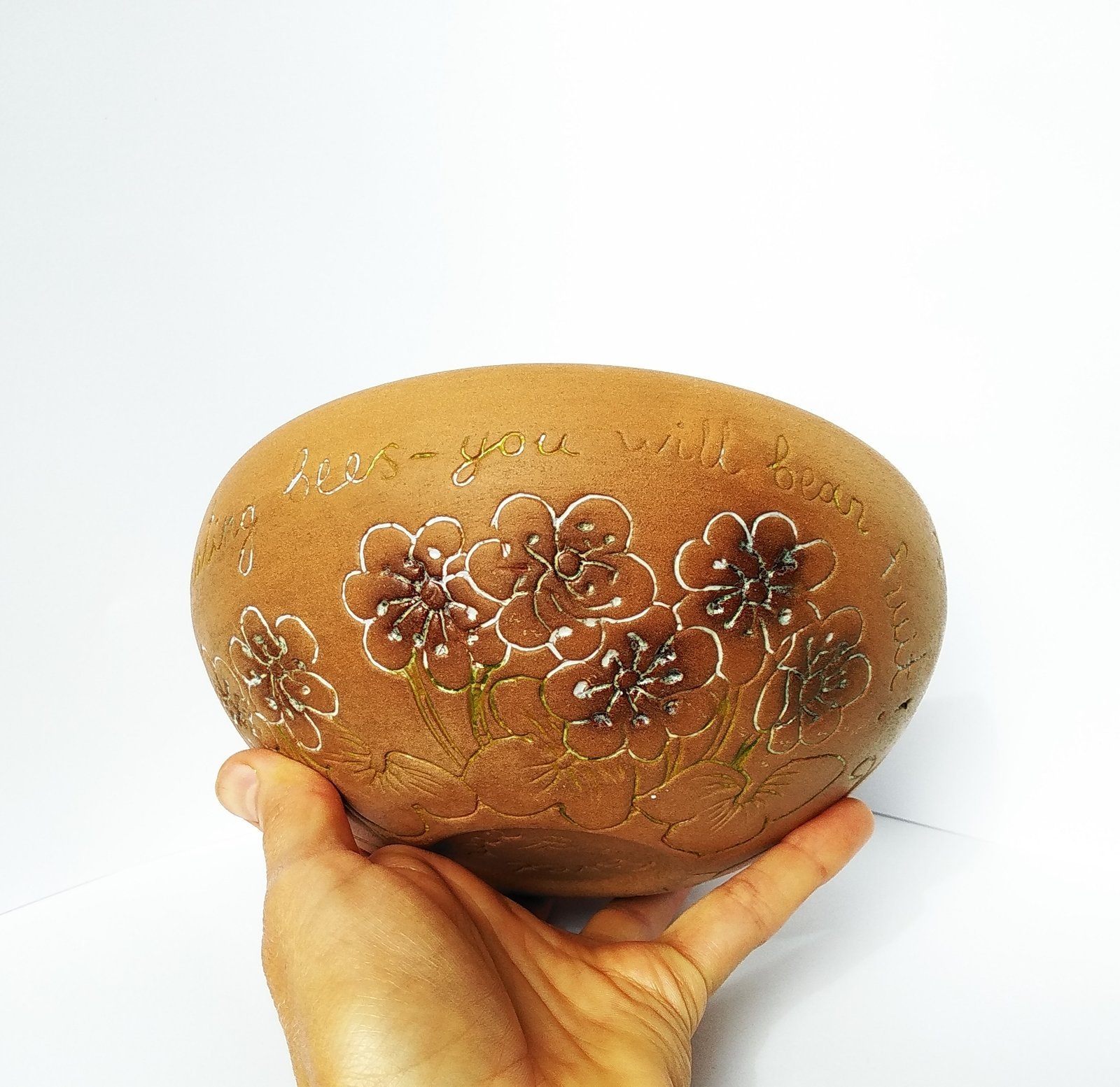 Rustic Floral Inspirational Bowl - Image 2