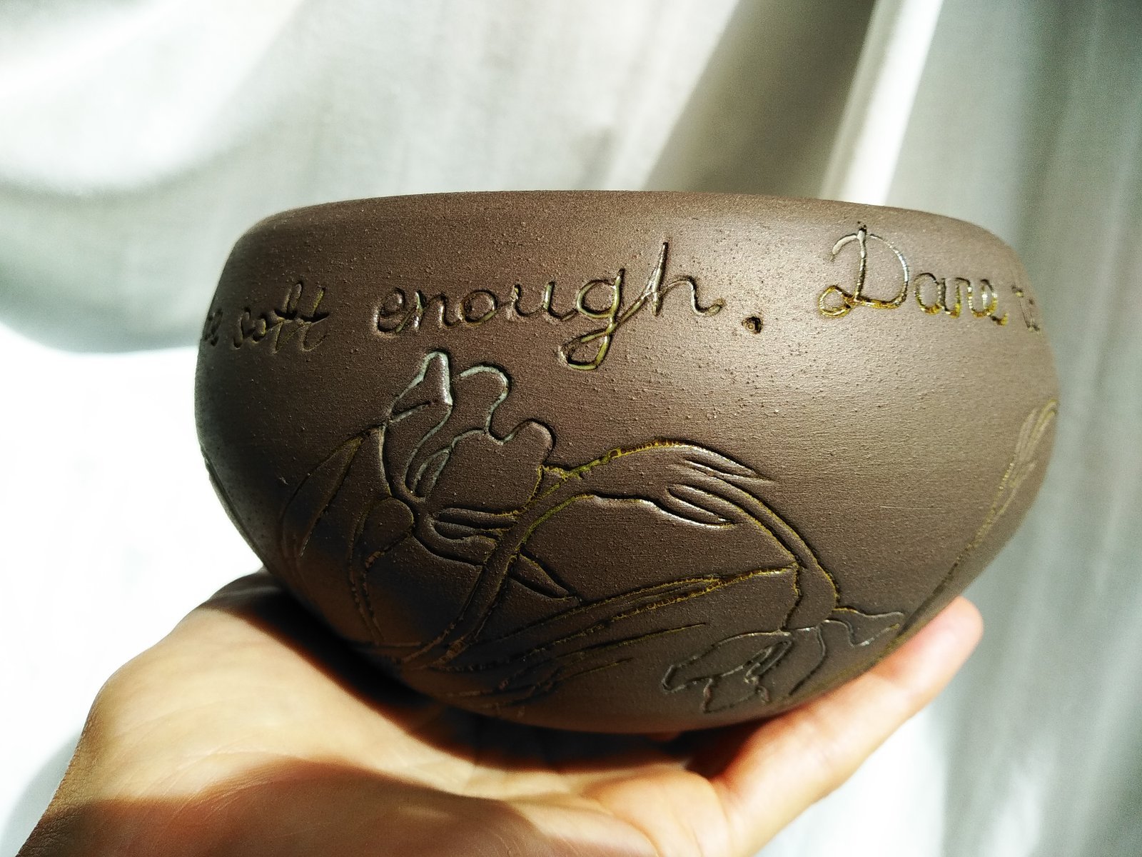 Dare to Be Soft Carved Bowl