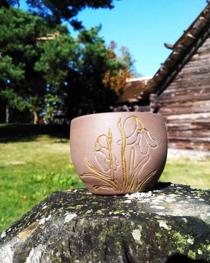 Forest Bloom Clay Tumbler