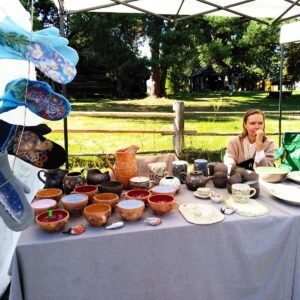 Artisan Terracotta Floral Mug