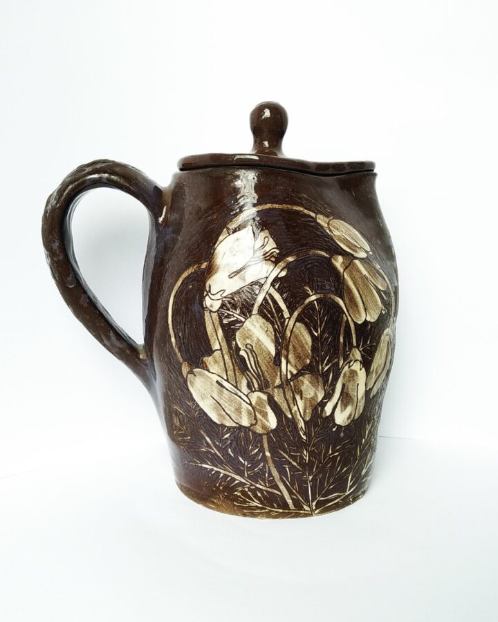 Earthen Bloom Lidded Jug