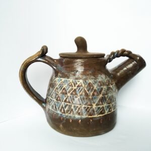 Earthen Weave Ceramic Teapot