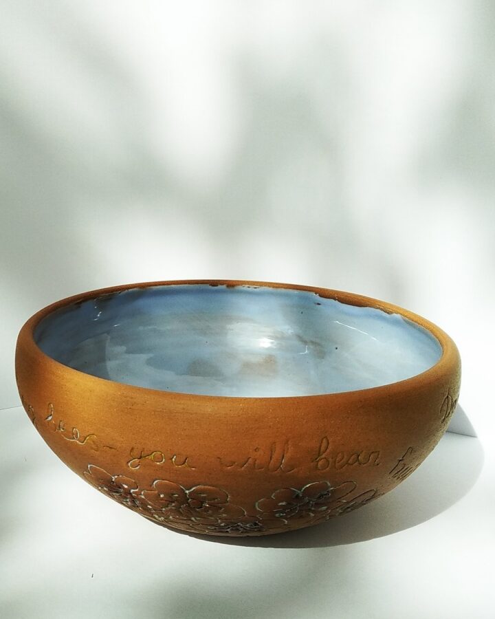 Whispering Terracotta Floral Bowl