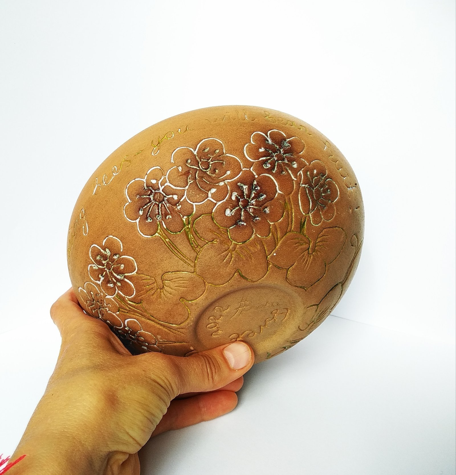 Whispering Terracotta Floral Bowl - Image 5