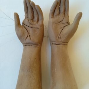 Open Palms Terracotta Sculpture