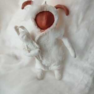 Winter Lamb's Embrace Ornament