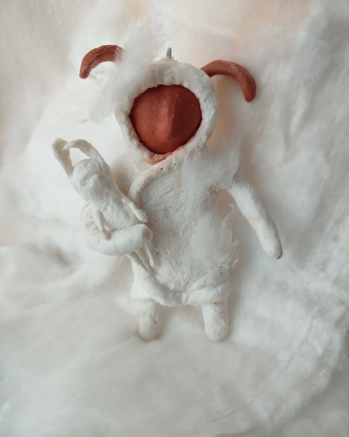 Winter Lamb's Embrace Ornament