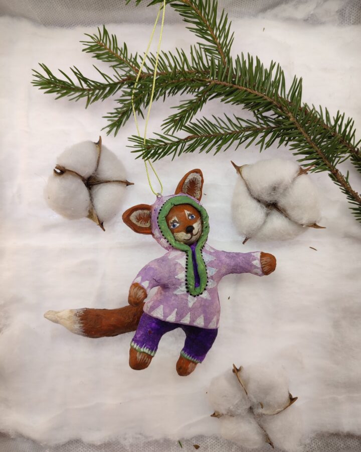 Charming Woodland Fox Christmas Ornament