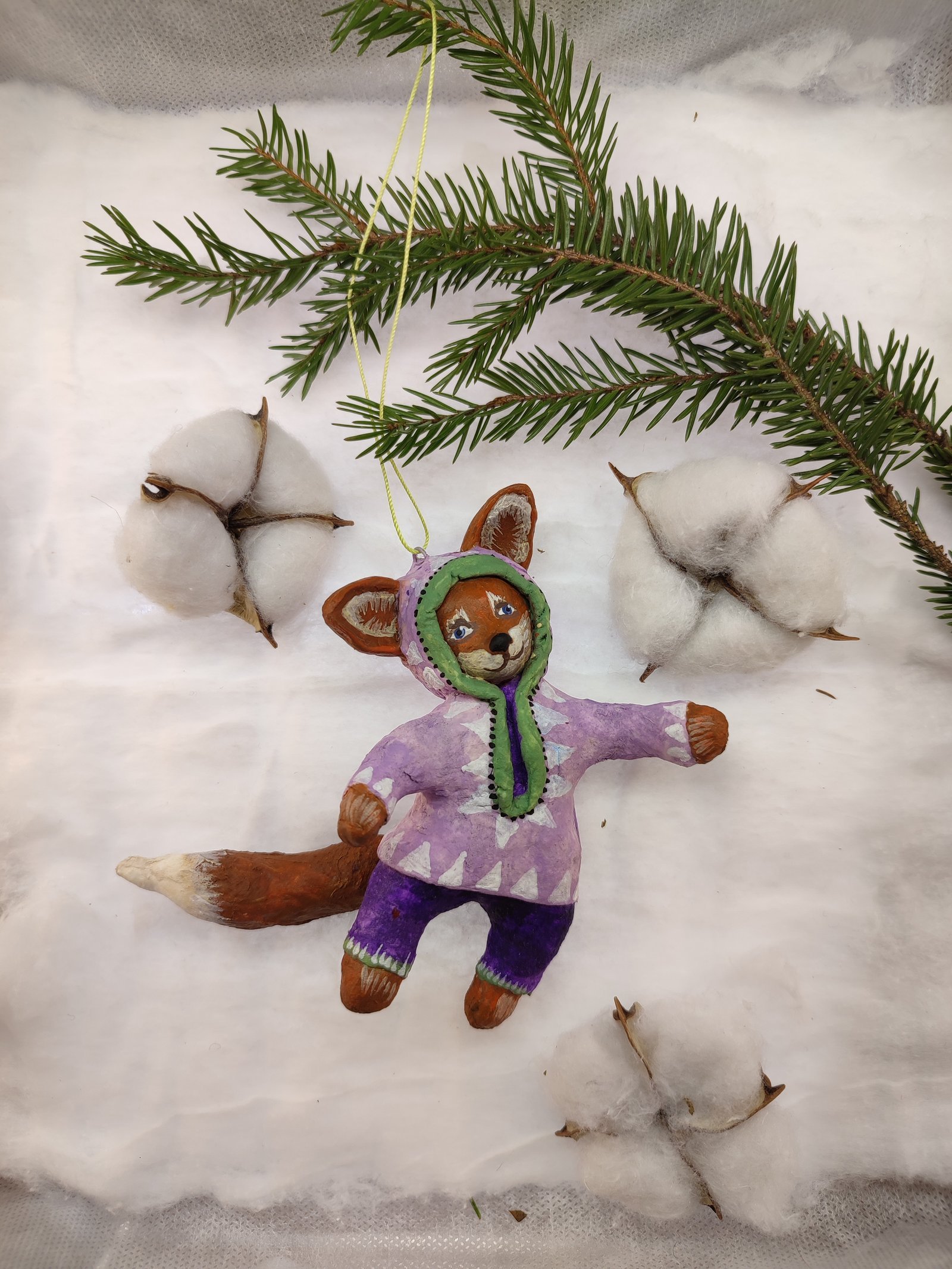 Charming Woodland Fox Christmas Ornament