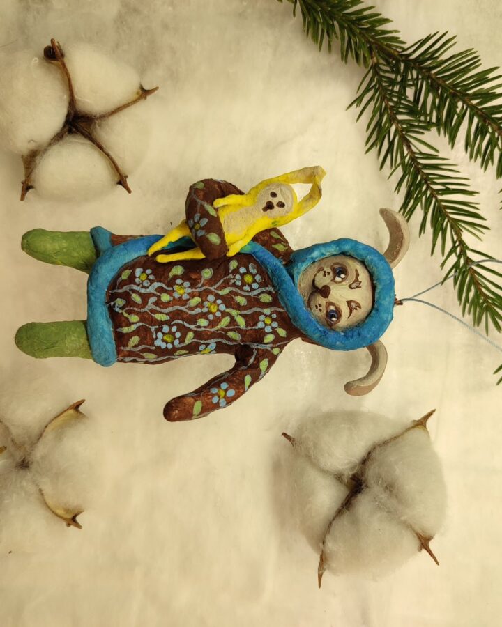 Woodland Winter Bunny Ornament