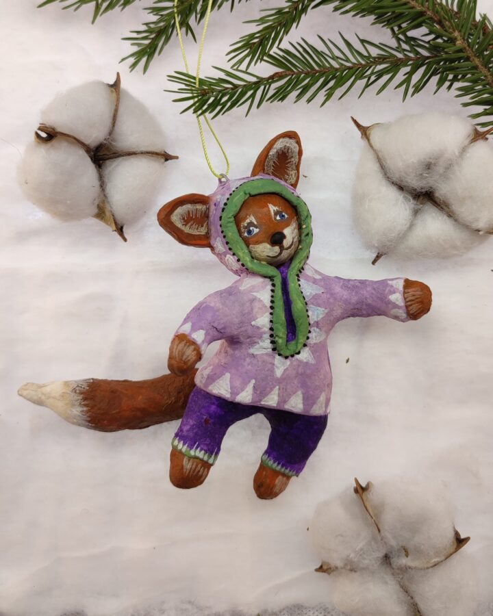 Cozy Winter Fox Ornament