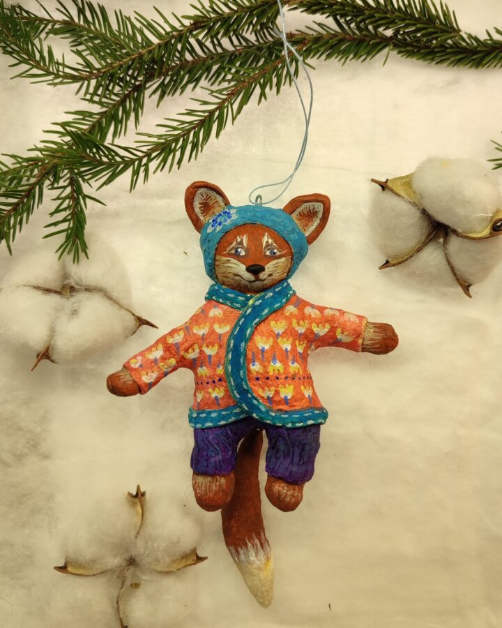 Cozy Winter Fox Ornament