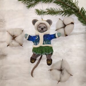 Cozy Winter Wonderland Mouse Ornament