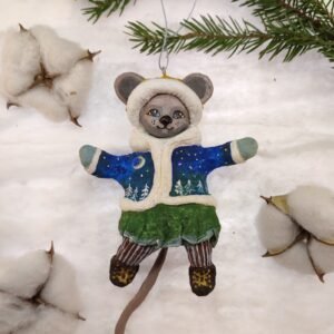 Cozy Winter Mouse Christmas Ornament