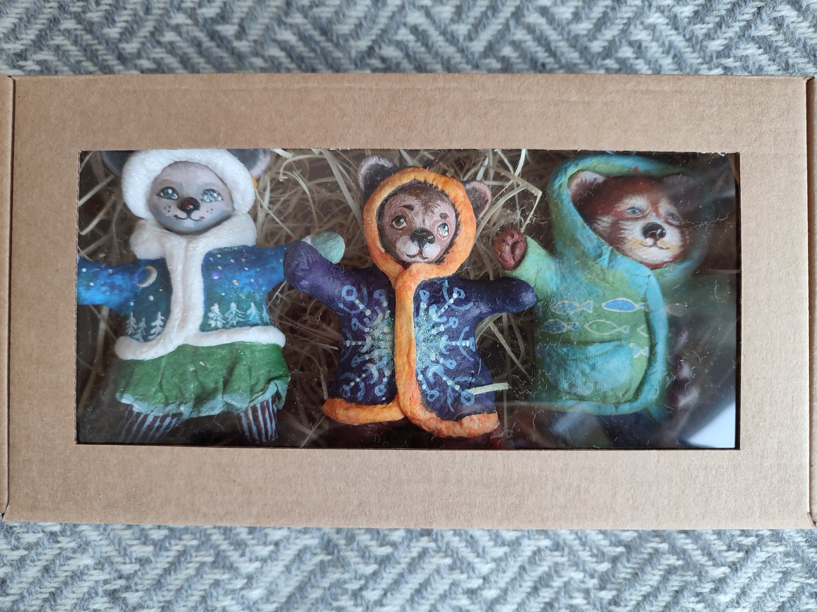 Winter Forest Animal Ornament Trio - Image 3