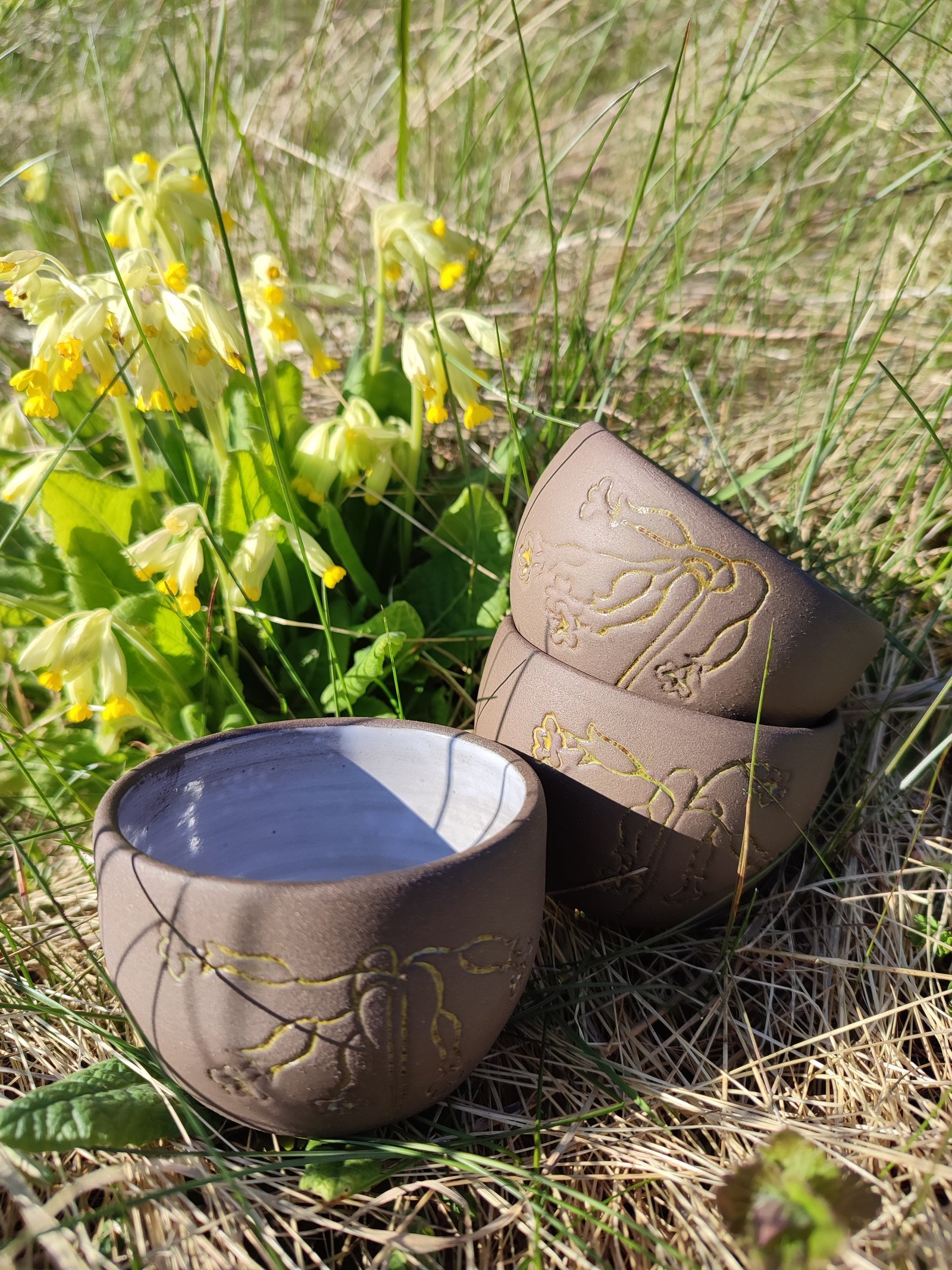 Woodland Etched Blossom Bowls (Set of 3) - Image 3