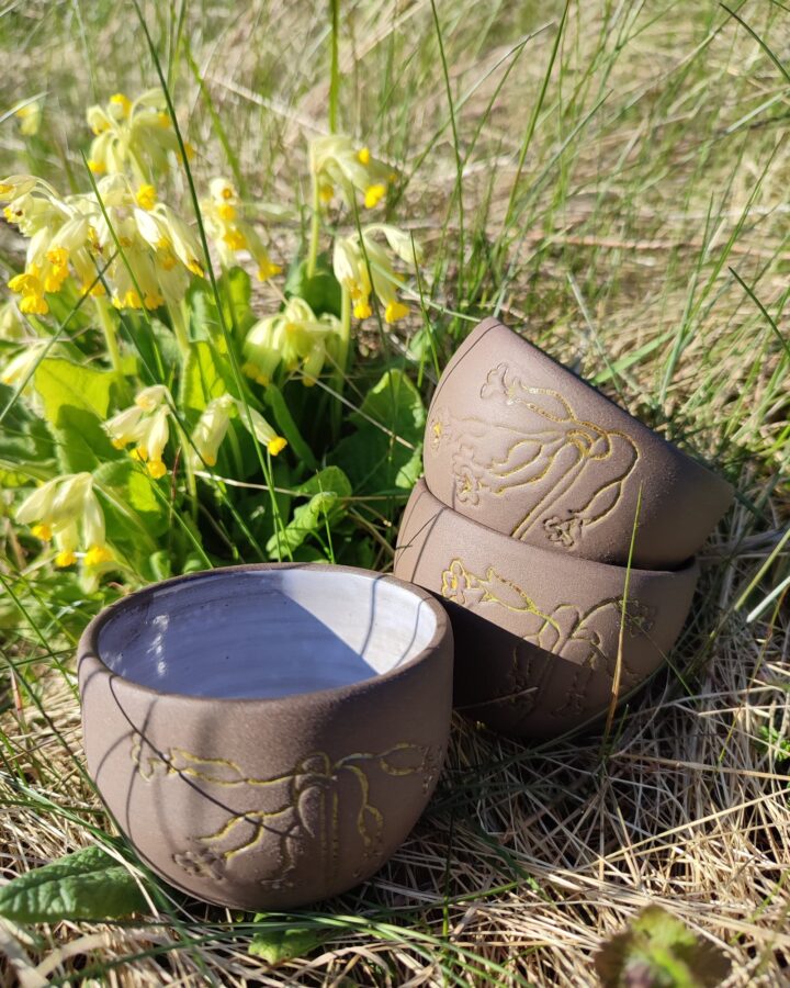Woodland Etched Blossom Bowls (Set of 3)