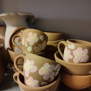 Spring Blossom Ceramic Mug & Saucer